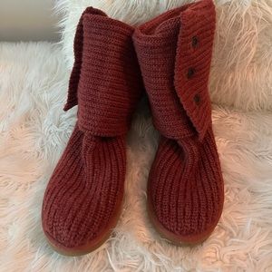UGG Australia knit boot red size 9